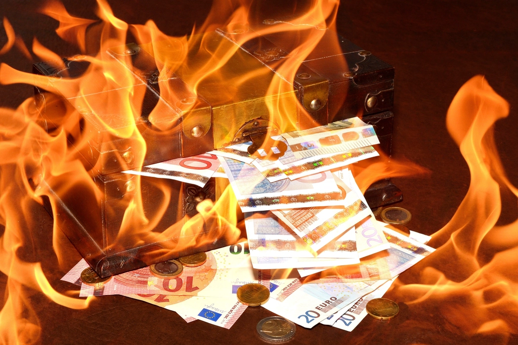 Burning money